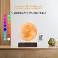 Lámpara de Noche de Levitación Magnética Lunar con Esfera de ABS, Diseño de Arte Moderno, Decoración de Hogar de Alta Gama, Popular en Internet, Regalo de Cumpleaños