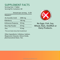 Comprimés Personnalisés de Vitamine C, Acide Hyaluronique, Collagène, Acide Ascorbique Naturel, Complément de Soin Éclaircissant pour la Peau, 60 Comprimés en Cylindre