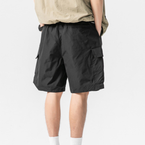 Pantalones cortos de cinco puntos de marca de moda callejera nueva de verano para hombre, pantalones cortos de tendencia holgados cómodos con múltiples bolsillos y cierre de cintura elástica - Product Image 6