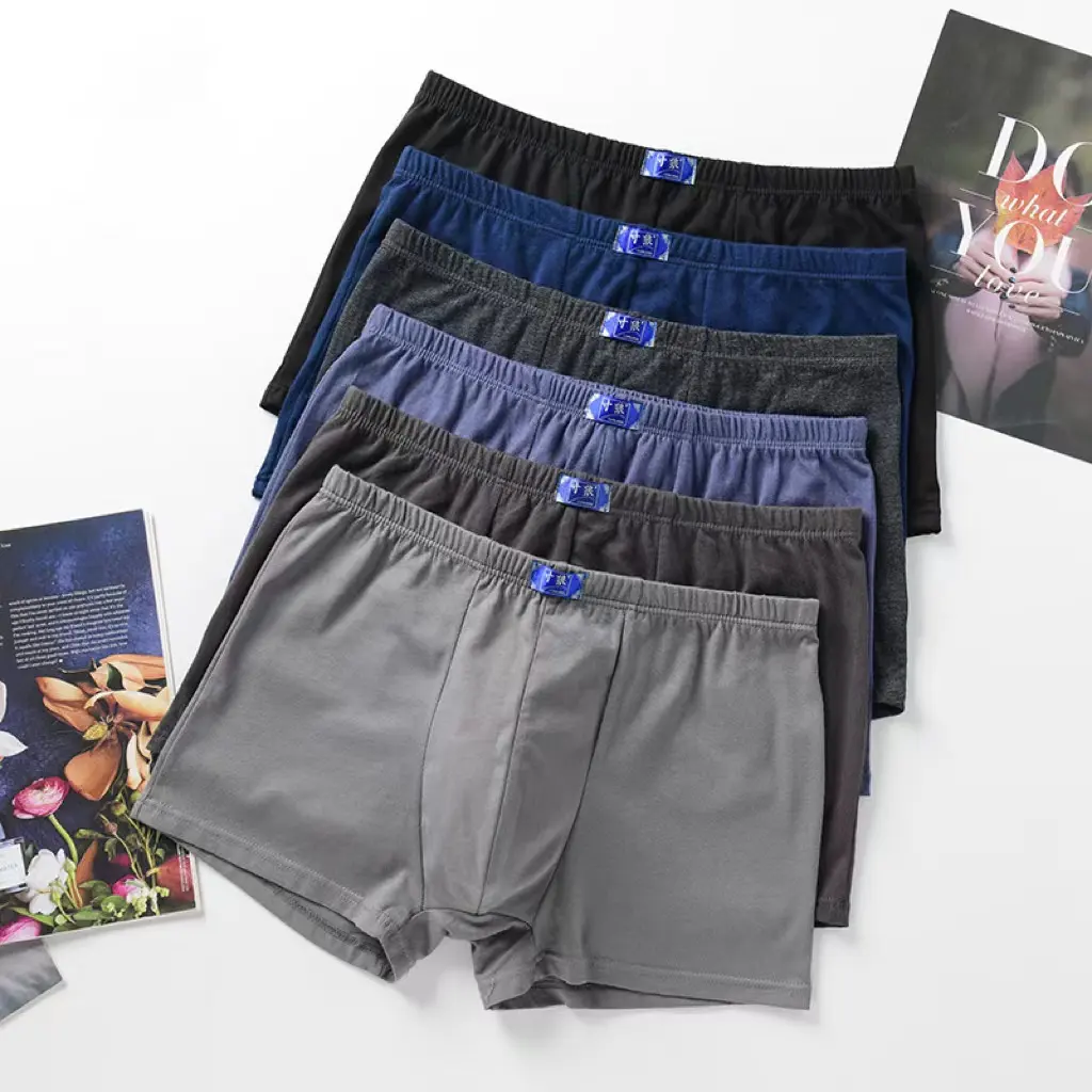 Heren Ondergoed Mannen Boxer Effen Slipje Shorts Heren Katoenen Onderbroek Ademende Intieme Man Boxers Grote Maat