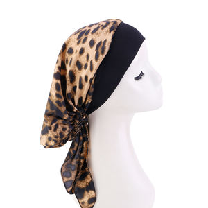 Bonnets de chimiothérapie <span class=keywords><strong>pour</strong></span> femmes, imprimés floraux, turban en soie pré-noué, bandeau en satin <span class=keywords><strong>pour</strong></span> les couvre-chefs contre le cancer - Product Image 4