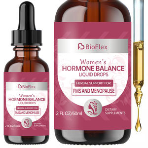BioFlex Ingrédient personnalisé 60 ml Gouttes liquides pour l'équilibre hormonal féminin Complément alimentaire pour les femmes souffrant de SPM et de ménopause Formule à base de plantes pour adultes - Product Image 1