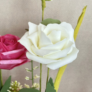 Usine de fleurs artificielles Meiyu Craft, fleurs en mousse pour décoration de mariage, blanc, orange, violet, bleu, rose, rouge, bleu brumeux H109 - Product Image 3