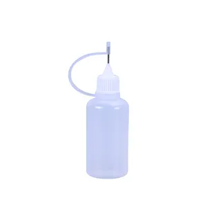 30毫升Diy精密吸头涂胶机瓶粘合剂润滑剂塑料锥形瓶，带滴管盖