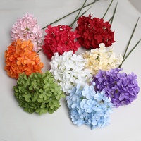 Arreglo de Pared de Flores Artificiales de Hortensias de Tela de Seda Grandes para Bodas, Estilo Monet, 50 Piezas, Tamaño Personalizado