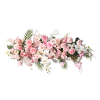 2026 Hot Sale Rozen Bloemstukken Tafeldecoratie voor Bruiloft Podium Feestdecoratie Achtergrond Tafelstuk Zijden Bloemrij