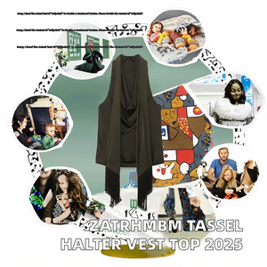 Vêtements pour femmes d'automne 2025 Nouvelle mode Satin court rétro Col halter Sans manches Décontracté Débardeur pour femmes - Product Image 2