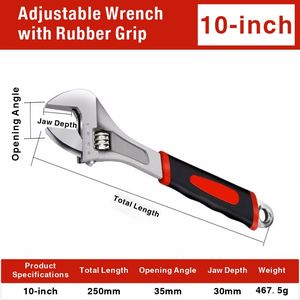 Llave Inglesa Ajustable de 150 mm Vetex al por Mayor |   Llave Inglesa de Boca Ancha de 20 mm con Mango de Agarre Suave |   Herramienta de Acero al Carbono para el Hogar y Automóviles - Product Image 5