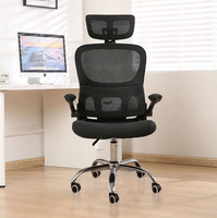 Chaise de bureau ergonomique à dossier haut, chaise de bureau en maille avec roulettes, fonction d'inclinaison, chaise pivotante à roulettes pour le bureau à domicile