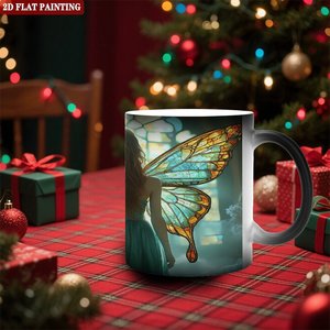 Mug à sublimation personnalisé, noir givré, 11 oz, en céramique, tasse à changement de couleur, design photo paysage - Product Image 2