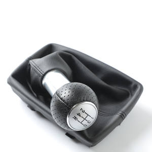 หัวเกียร์รถยนต์ FUXIN หุ้มหนัง สำหรับ Audi A4 สีเงิน เกียร์ธรรมดา 6 สปีด - Product Image 5