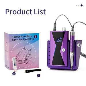 Rechargeable Brushless 40000 RPM Professional Nail Drill Machine Strong <b>E</b>-<b>File</b> Bit Set Portable Custom Logo Manicure Wholesale - Product Image 4