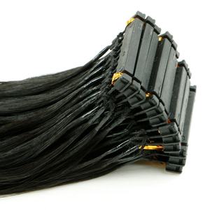 Vente d'usine FH 100g/paquet Cheveux raides 10D 6D Extensions de cheveux Remy Grade européen Cheveux humains vierges russes pour femmes - Product Image 6