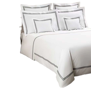 Khách sạn sang trọng chất lượng thêu dòng Duvet cover Sheet Set túi sâu bộ đồ giường với màu sắc khác nhau - Product Image 1