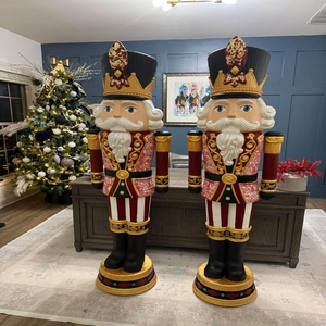 Décoration <span class=keywords><strong>de</strong></span> Noël en fibre <span class=keywords><strong>de</strong></span> verre pour l'extérieur, grande taille réelle, 6 pieds, résine <span class=keywords><strong>de</strong></span> fibre <span class=keywords><strong>de</strong></span> verre, casse-noisette <span class=keywords><strong>de</strong></span> Noël, décorations <span class=keywords><strong>de</strong></span> Noël - Product Image 2