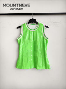 Maillot de basketball à sequins personnalisé sans manches, streetwear, nom et numéro d'équipe, OEM ODM, logo surdimensionné, t-shirt de sport, scintillant pour les fêtes - Product Image 6