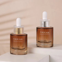 Kualitas tinggi MOQ rendah mewah 30ml parfum minyak esensial botol penetes kaca Serum Rambut kemasan perawatan kulit kosmetik