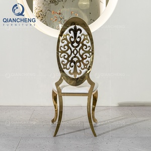 Silla de boda para banquete, venta al por mayor, <span class=keywords><strong>barata</strong></span> y verificada, de lujo, dorada - Product Image 2