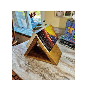 Support de livre en bois de pin avec porte-pages et tiroir de rangement : Valet de chevet pour lecteur - Product Image 3