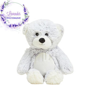 Almohada de Oso de Peluche Unisex Calentable en Microondas, Compresa Caliente de Linaza Suave, Juguete de Peluche Desmontable y Lavable - Product Image 1