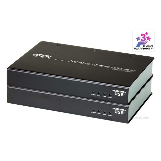 ATEN VE813A 4K HDM1 HDBaseT Extender with ExtremeUSB (4K 100m) (HDBaseT Class A)