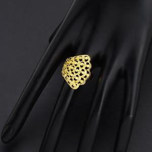 JXX Various Style Dubai Large Ring Brass Jewelry Gold Plated Rings Women Jewelry Fashion Party Ring for Women India <b>Wedding</b> - Product Image 3