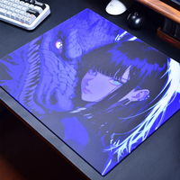 Tapis de souris en verre pour gamer avec repose-poignet, design cartoon, antidérapant, imperméable, accessoire de jeu