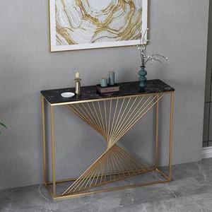 Meuble simple, style chinois moderne, table d'appoint en marbre de luxe, style nordique, plaqué or, table <span class=keywords><strong>console</strong></span> d'<span class=keywords><strong>entrée</strong></span> <span class=keywords><strong>murale</strong></span> - Product Image 2