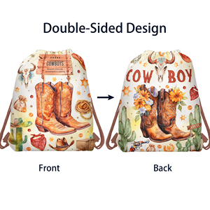 Wf051 cao bồi miền tây dây rút không dệt Túi khởi động phương tây dây rút túi cho phụ nữ người đàn ông sinh nhật bên Nguồn cung cấp - Product Image 2