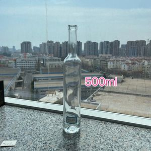 Botella de vidrio de 500ml, botella de vidrio esmerilado cuadrada redonda de cuello alto y delgado, logotipo personalizado, 500ml, 700ml, botella de vidrio de 750ml para licor <span class=keywords><strong>Spiri</strong></span> - Product Image 2