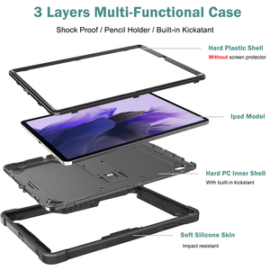 Funda con Soporte para Tablet <span class=keywords><strong>Samsung</strong></span> Galaxy <span class=keywords><strong>Tab</strong></span> S7 FE <span class=keywords><strong>12.4</strong></span> Pulgadas T730 T735/S7 Plus T970 T975 /S8 Plus X800, Funda Protectora Resistente a Golpes - Product Image 3