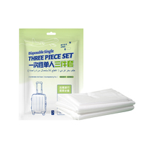 Lot en gros de draps jetables non tissés SMMS 3 et 4 pièces, housse de couette et taie d'oreiller anti-poussière et anti-statique pour hôtel et voyage SY780