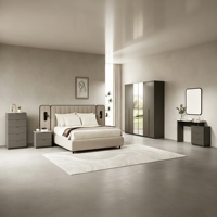 Ensembles de meubles de chambre Master Royal Hotel : Cadres de lit modernes en bois, en métal, rembourrés, de luxe, pour lits jumeaux, doubles, queen et king size