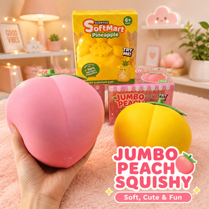 Jouet Squishy Pêche Géant Extensible, Fidget Toy Fruité Durable, Jouets Anti-Stress en Caoutchouc TPR Souple pour Enfants et Adultes - Product Image 2