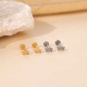 Lingchee Titan labret sụn Bông tai Ma Cà Rồng Răng Nanh cho tai xuyên PVD Halloween Helix ốc tai ốc xà cừ đinh tán - Product Image 2