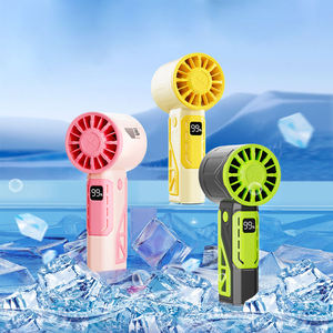 Nouveau ventilateur portable électrique pliable à 5 pales en plastique haute vitesse 2024 avec affichage numérique pour le camping, l'extérieur et l'hôtellerie - Product Image 6