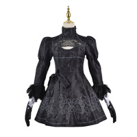 Costume de jeu de type B pour femme, tenue de cosplay NieR YoRHa No.2, costume d'Halloween, robe noire sexy
