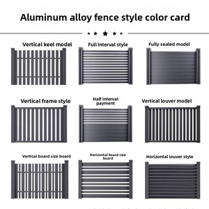 Clôture en alliage d'<span class=keywords><strong>aluminium</strong></span> assemblée, durable, facile d'entretien, imperméable, résistante à la corrosion, installation rapide, cour, <span class=keywords><strong>terrasse</strong></span> - Product Image 1