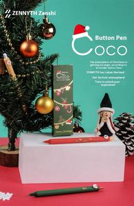 4pcs Christmas Gel <b>Pen</b> Set, Japanese Style Cute Aesthetic Press-Type <b>Pen</b> Dries Fast Smooth and No Ink-Out for Study&<b>Gift</b> - Product Image 2