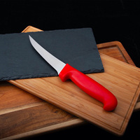 Ensemble de couteaux de chef en acier inoxydable forgé de haute qualité, écologique, noir, avec logo personnalisable, y compris un couteau à découper, manche en plastique