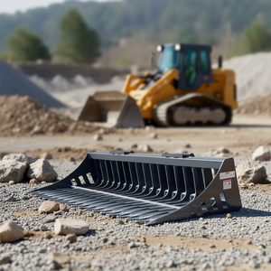 Cucharón de roca para minicargadora, 72 pulgadas, 4 pulgadas de espaciado entre dientes, montaje universal para 45-70 HP TMG SB72 - Product Image 2