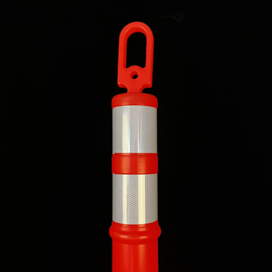 Bolardo de advertencia de tráfico <span class=keywords><strong>T</strong></span>-Top de HDPE de 6,7 KG, barrera de seguridad vial de 115cm, delineador de PE, divisor de Control de multitudes - Product Image 5