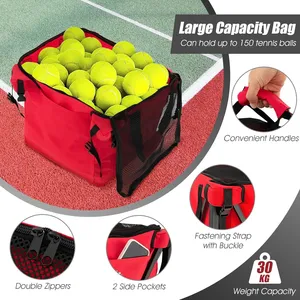 Chariot à balles de <span class=keywords><strong>padel</strong></span> pliable en aluminium Typti, modèle TC02, capacité de 150 balles, chariot roulant portable pour tennis et pickleball - Product Image 5