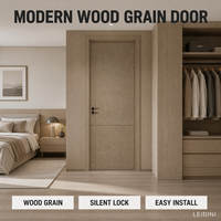Porte intérieure de luxe en bois massif, style néo-classique, double battant, avec panneau sculpté motif médaillon blanc et or, taille personnalisée pour chambre, villa, hôtel