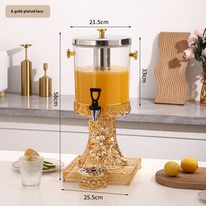 เครื่องจ่ายเครื่องดื่มทำจากสเตนเลสสตีลเครื่องจ่ายเครื่องดื่มแบบทาวเวอร์เบียร์พลาสติก8L ทองอุปกรณ์จัดเลี้ยงเชิงพาณิชย์สุดหรู - Product Image 2