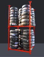 5 supports empilables industriels en acier détachables et résistants à la corrosion pour le stockage des pneus, rayonnage à palettes pour garage d'entrepôt