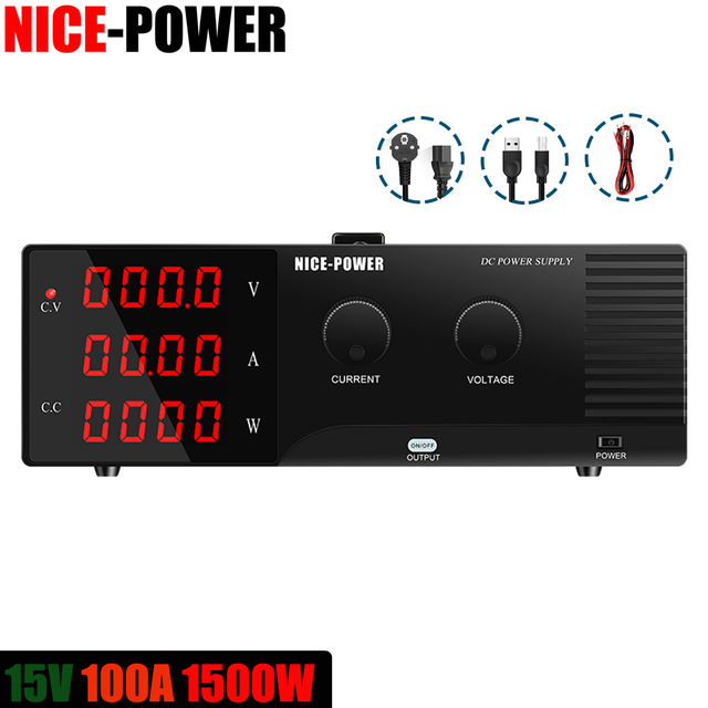 NICE-POWER R-SPS15100 15V 100A DC Switching Power Supply 12V 5V Laboratory Battery Charge Maintenance Drone Battery Charging