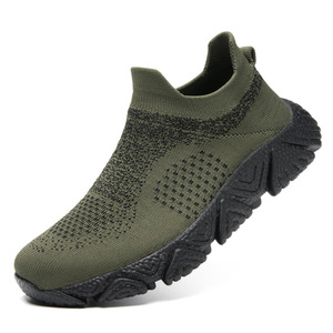 Zapatillas de deporte de punto transpirables de verano para hombre, color rojo vino, ligeras, con absorción de impactos, para <span class=keywords><strong>tenis</strong></span>, correr, caminar, resistentes al desgaste - Product Image 4