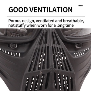 Khẩu Trang Che Kín Mặt Dụng Cụ Bảo Vệ Thẻ Bắn Cung CS Trò Chơi Mũ Bảo Hiểm Màu Đen Phụ Kiện Mặt Nạ Bắn Súng Sơn Và Cung Tên Chiến Đấu - Product Image 3