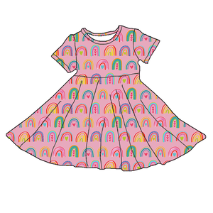 Personalizzato vari stampa manica corta bella ragazza festa abiti causali autunno bambini piroetta vestito da <span class=keywords><strong>4</strong></span> anni a 5 - Product Image 3